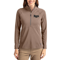 Tampa Bay Rays Cutter & Buck Women's Adapt Eco Knit Stretch Half-Zip Pullover - MLB