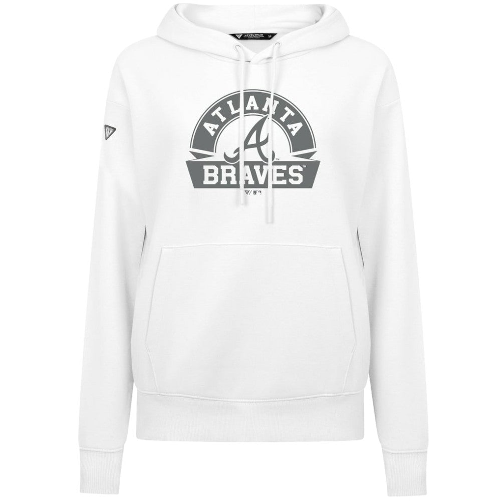 Atlanta Braves Levelwear Women's Adorn Banner Arch Hoodie - MLB