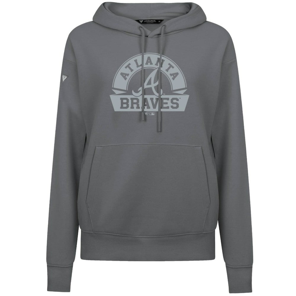 Atlanta Braves Levelwear Women's Adorn Banner Arch Hoodie - MLB