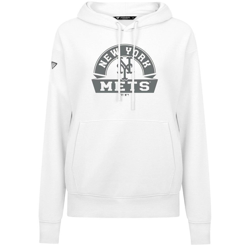 New York Mets Levelwear Women's Adorn Banner Arch Hoodie - MLB