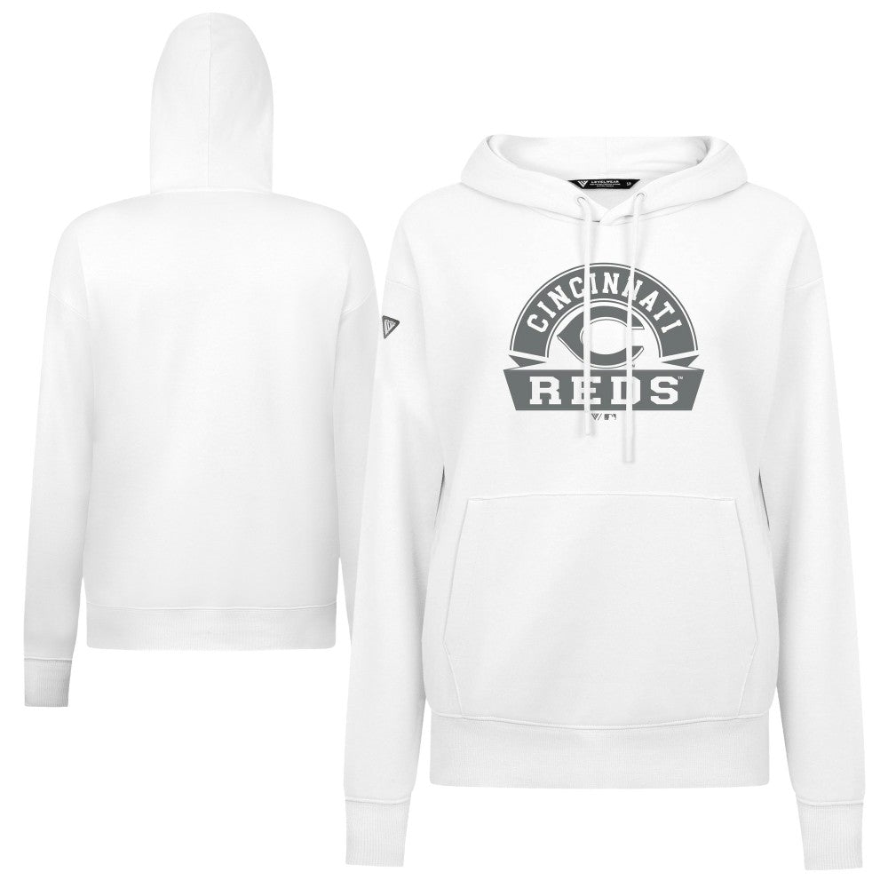 Cincinnati Reds Levelwear Women's Adorn Banner Arch Hoodie - MLB