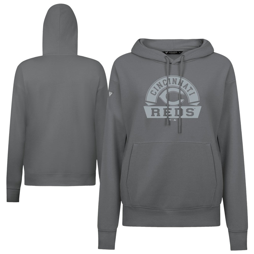 Cincinnati Reds Levelwear Women's Adorn Banner Arch Hoodie - MLB