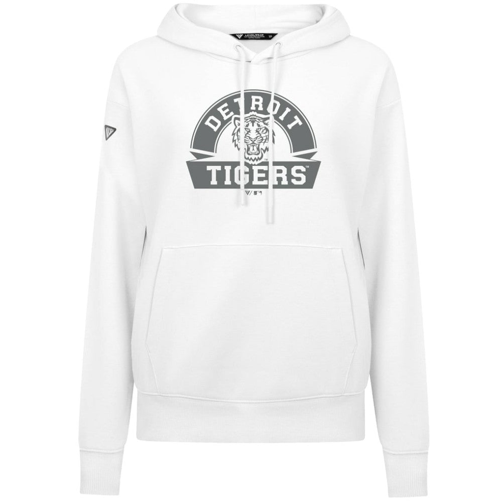 Detroit Tigers Levelwear Women's Adorn Banner Arch Hoodie - MLB