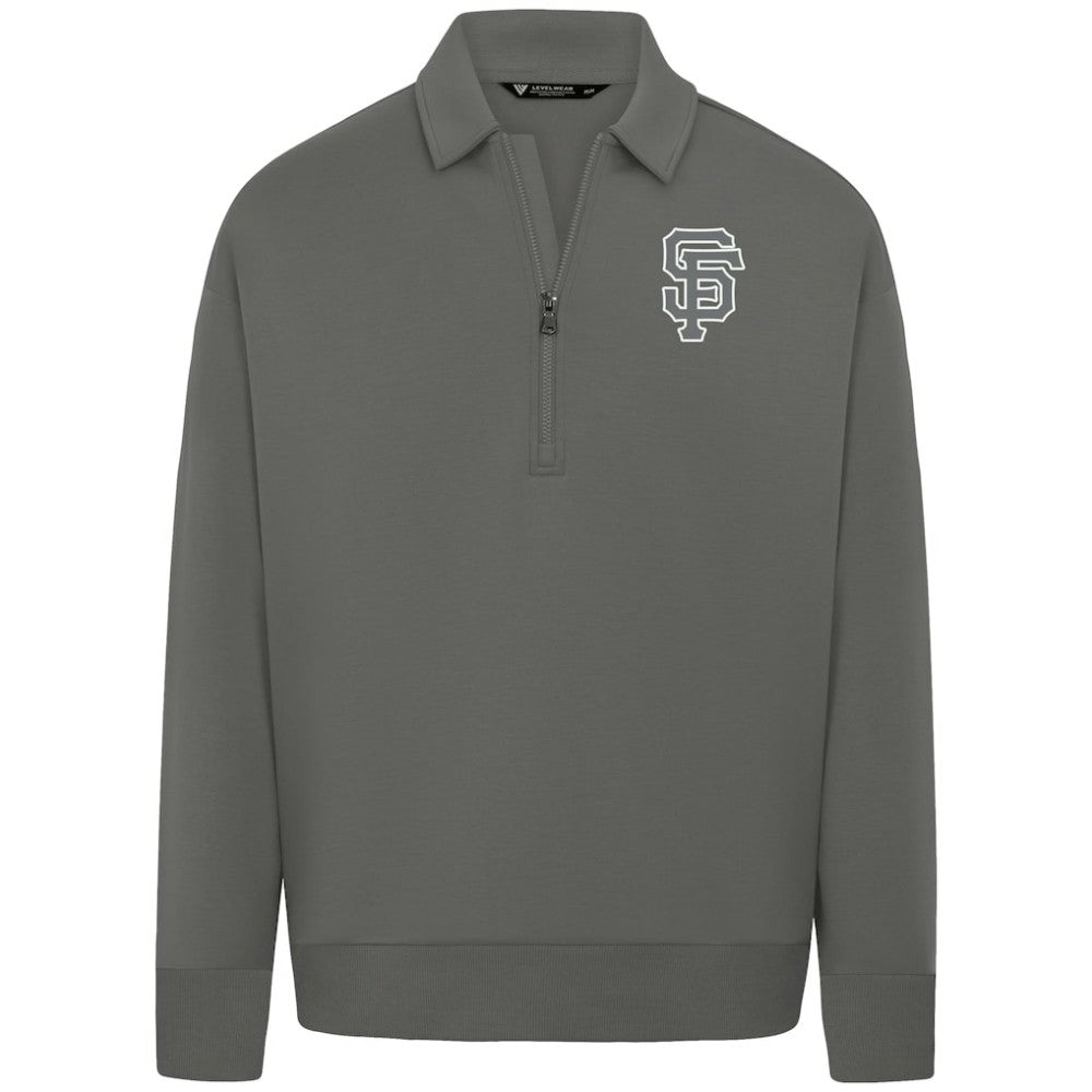 San Francisco Giants Levelwear Women's Canmore Chenille Logo Quarter-Zip Top - MLB