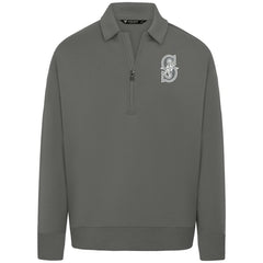 Seattle Mariners Levelwear Women's Canmore Chenille Logo Quarter-Zip Top - MLB