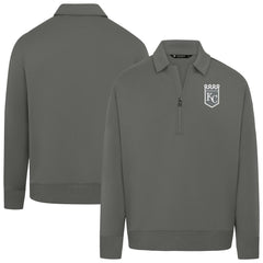 Kansas City Royals Levelwear Women's Canmore Chenille Logo Quarter-Zip Top - MLB