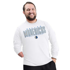 Dallas Mavericks G-III Sports by Carl Banks Adaptive Printed Mesh Effect Long Sleeve T-Shirt White - NBA