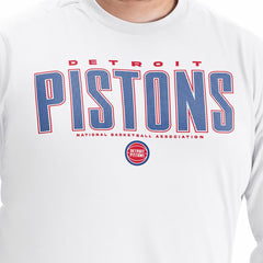 Detroit Pistons G-III Sports by Carl Banks Adaptive Printed Mesh Effect Long Sleeve T-Shirt White - NBA