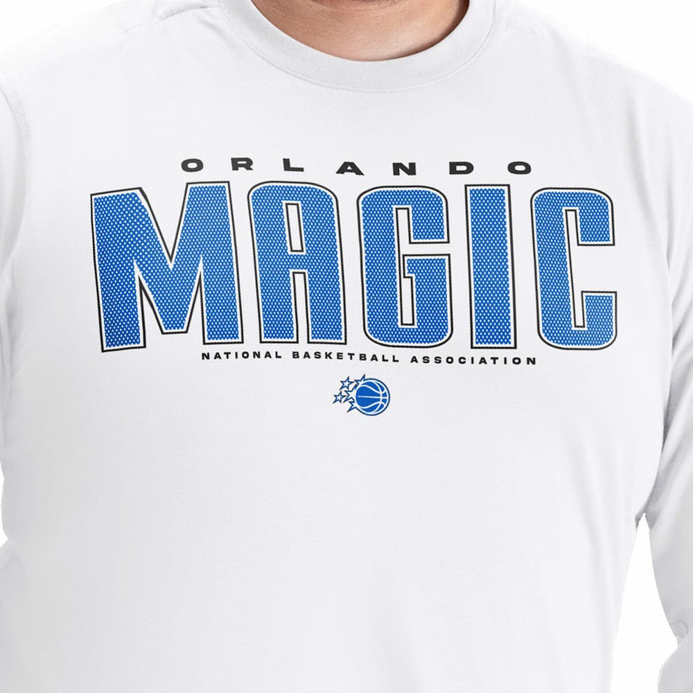Orlando Magic G-III Sports by Carl Banks Adaptive Printed Mesh Effect Long Sleeve T-Shirt White - NBA