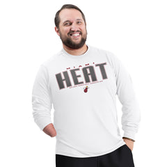 Miami Heat G-III Sports by Carl Banks Adaptive Printed Mesh Effect Long Sleeve T-Shirt White - NBA