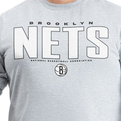 Brooklyn Nets G-III Sports by Carl Banks Adaptive Printed Mesh Effect Long Sleeve T-Shirt Gray - NBA