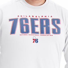Philadelphia 76ers G-III Sports by Carl Banks Adaptive Printed Mesh Effect Long Sleeve T-Shirt White - NBA