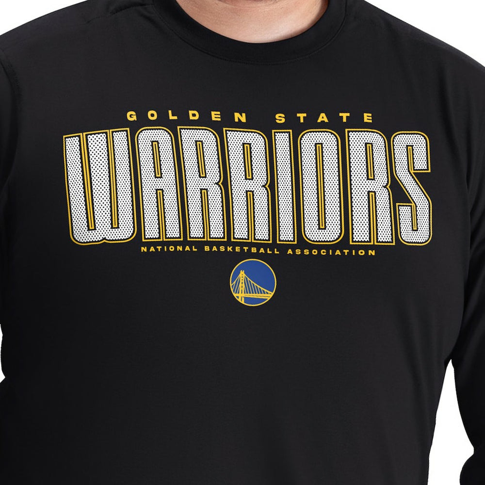 Golden State Warriors G-III Sports by Carl Banks Adaptive Printed Mesh Effect Long Sleeve T-Shirt Black - NBA