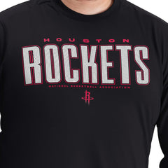 Houston Rockets G-III Sports by Carl Banks Adaptive Printed Mesh Effect Long Sleeve T-Shirt Black - NBA