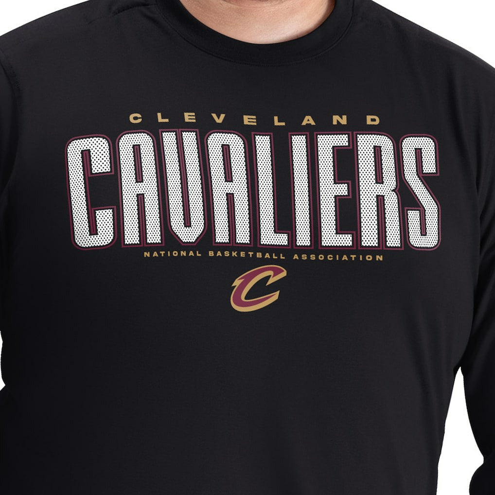 Cleveland Cavaliers G-III Sports by Carl Banks Adaptive Printed Mesh Effect Long Sleeve T-Shirt Black - NBA