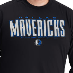 Dallas Mavericks G-III Sports by Carl Banks Adaptive Printed Mesh Effect Long Sleeve T-Shirt Black - NBA