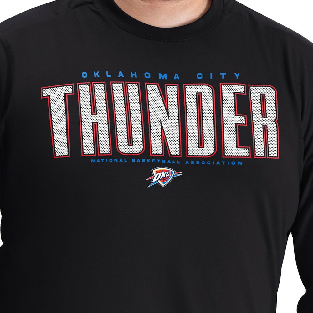 Oklahoma City Thunder G-III Sports by Carl Banks Adaptive Printed Mesh Effect Long Sleeve T-Shirt Black - NBA