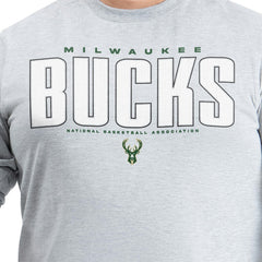 Milwaukee Bucks G-III Sports by Carl Banks Adaptive Printed Mesh Effect Long Sleeve T-Shirt Gray - NBA