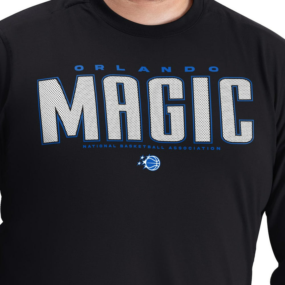 Orlando Magic G-III Sports by Carl Banks Adaptive Printed Mesh Effect Long Sleeve T-Shirt Black - NBA