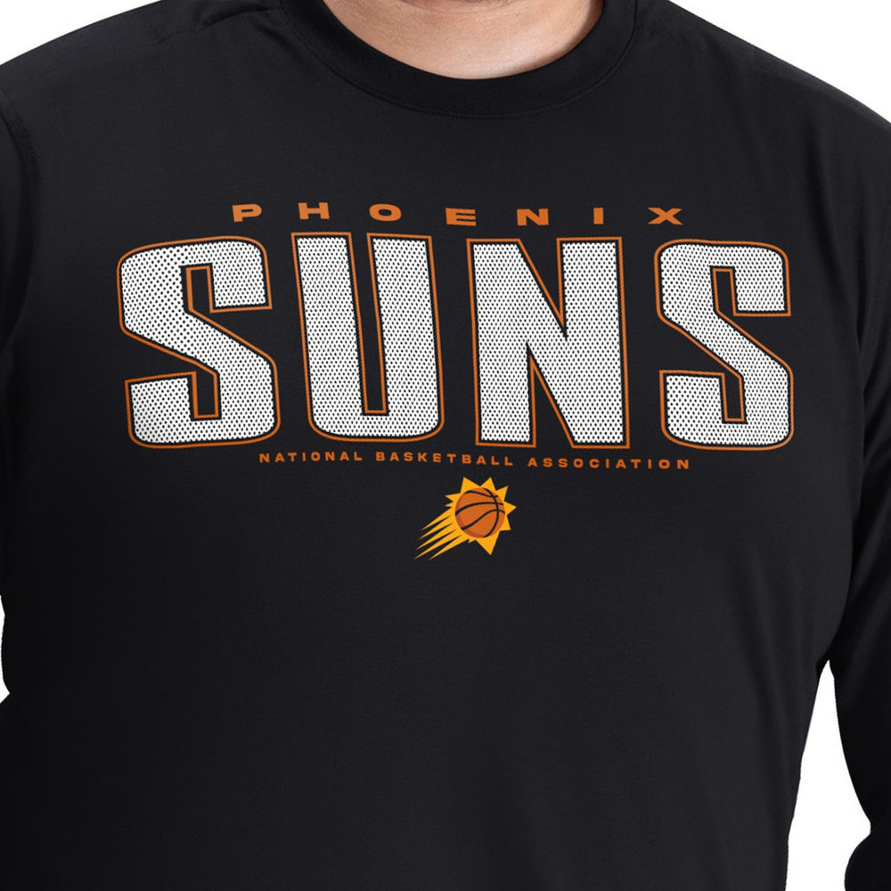 Phoenix Suns G-III Sports by Carl Banks Adaptive Printed Mesh Effect Long Sleeve T-Shirt Black - NBA