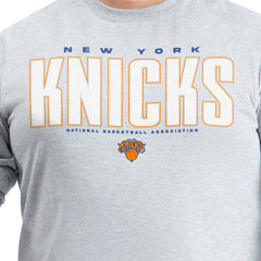 New York Knicks G-III Sports by Carl Banks Adaptive Printed Mesh Effect Long Sleeve T-Shirt Gray - NBA