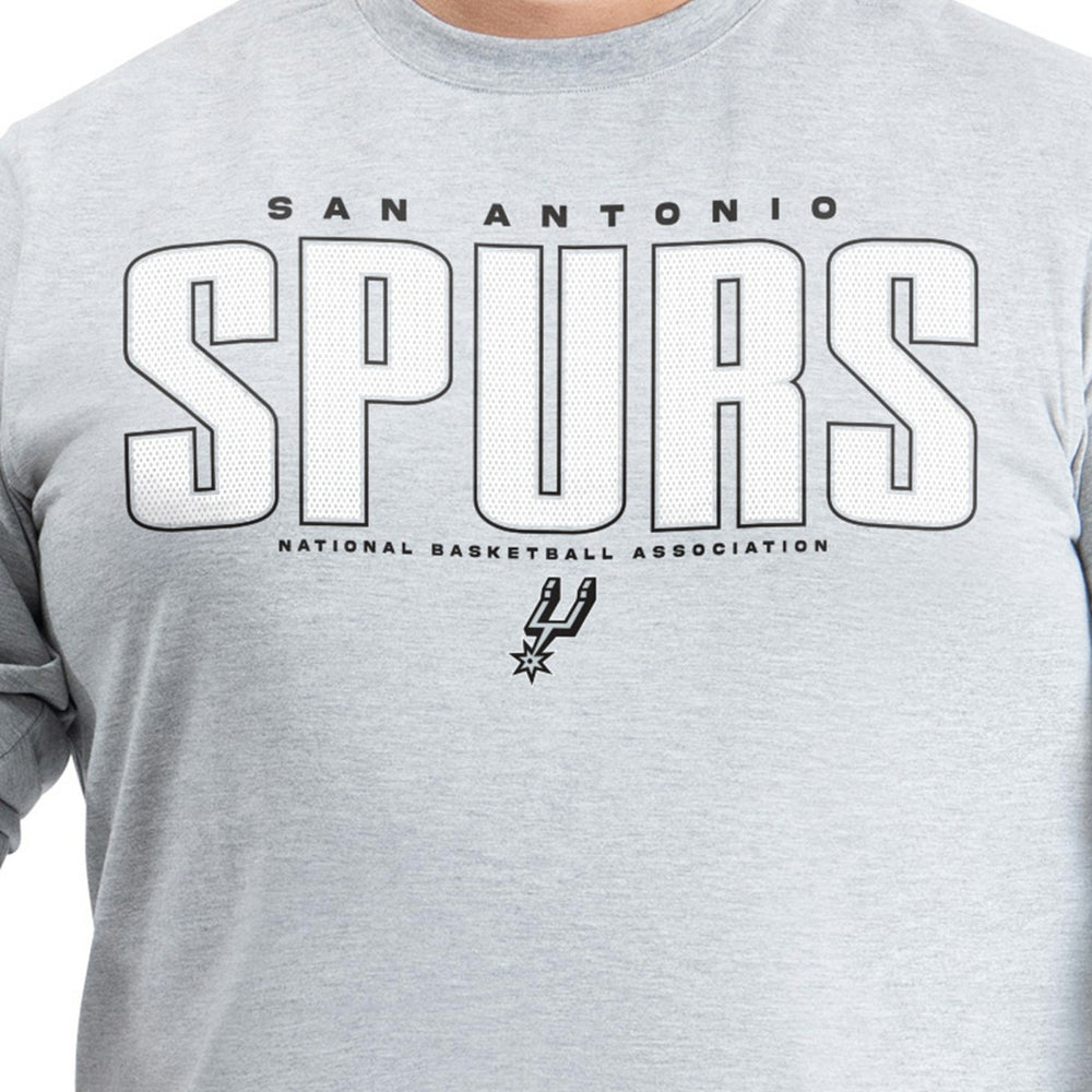 San Antonio Spurs G-III Sports by Carl Banks Adaptive Printed Mesh Effect Long Sleeve T-Shirt Gray - NBA