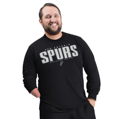 San Antonio Spurs G-III Sports by Carl Banks Adaptive Printed Mesh Effect Long Sleeve T-Shirt Black - NBA