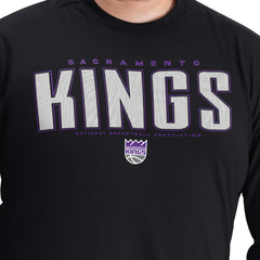 Sacramento Kings G-III Sports by Carl Banks Adaptive Printed Mesh Effect Long Sleeve T-Shirt Black - NBA