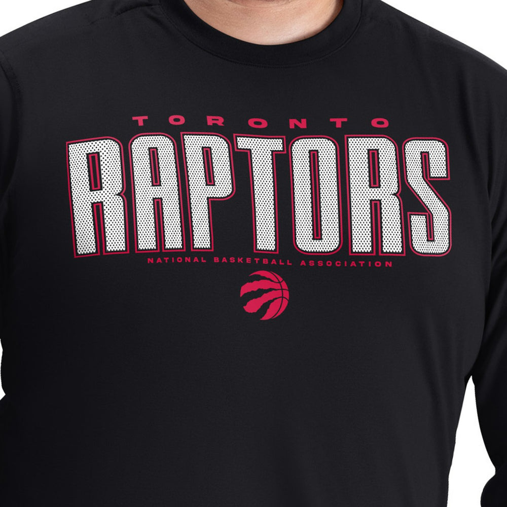 Toronto Raptors G-III Sports by Carl Banks Adaptive Printed Mesh Effect Long Sleeve T-Shirt Black - NBA
