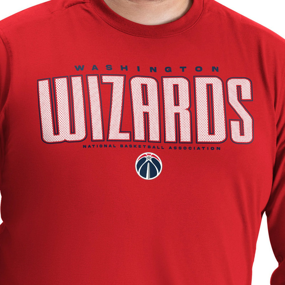 Washington Wizards G-III Sports by Carl Banks Adaptive Printed Mesh Effect Long Sleeve T-Shirt Red - NBA