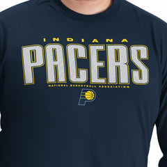 Indiana Pacers G-III Sports by Carl Banks Adaptive Printed Mesh Effect Long Sleeve T-Shirt Navy - NBA