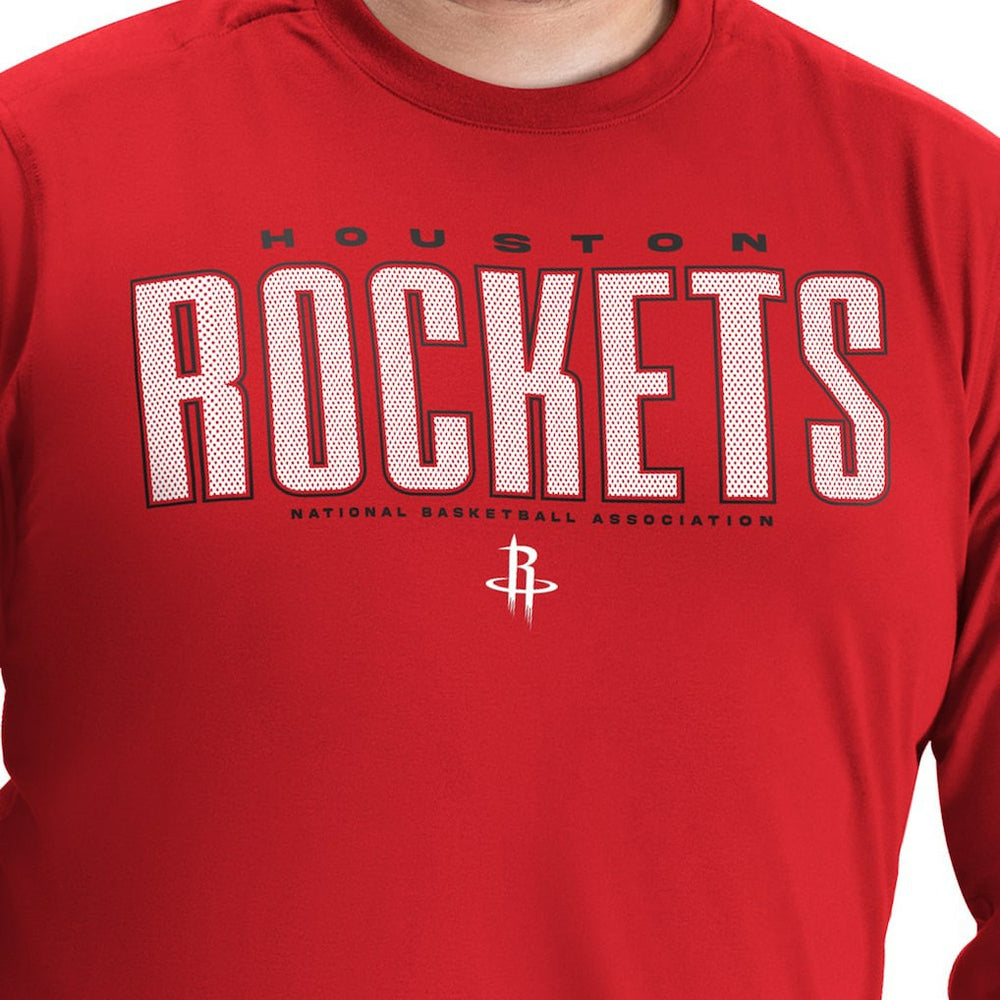 Houston Rockets G-III Sports by Carl Banks Adaptive Printed Mesh Effect Long Sleeve T-Shirt Red - NBA