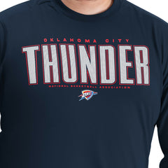 Oklahoma City Thunder G-III Sports by Carl Banks Adaptive Printed Mesh Effect Long Sleeve T-Shirt Navy - NBA