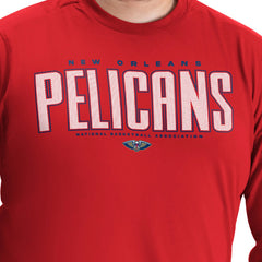 New Orleans Pelicans G-III Sports by Carl Banks Adaptive Printed Mesh Effect Long Sleeve T-Shirt Red - NBA