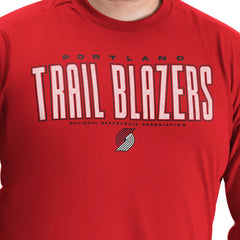 Portland Trail Blazers G-III Sports by Carl Banks Adaptive Printed Mesh Effect Long Sleeve T-Shirt Red - NBA