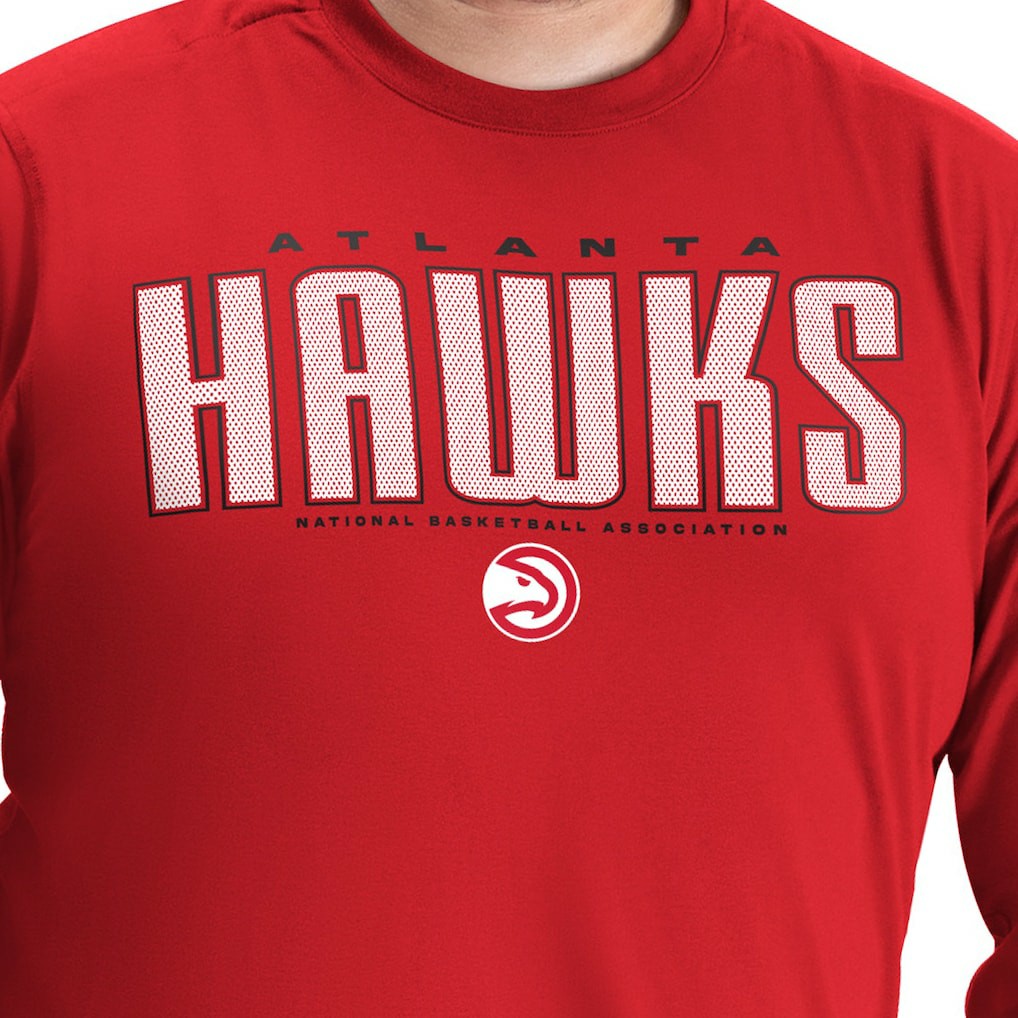 Atlanta Hawks G-III Sports by Carl Banks Adaptive Printed Mesh Effect Long Sleeve T-Shirt Red - NBA