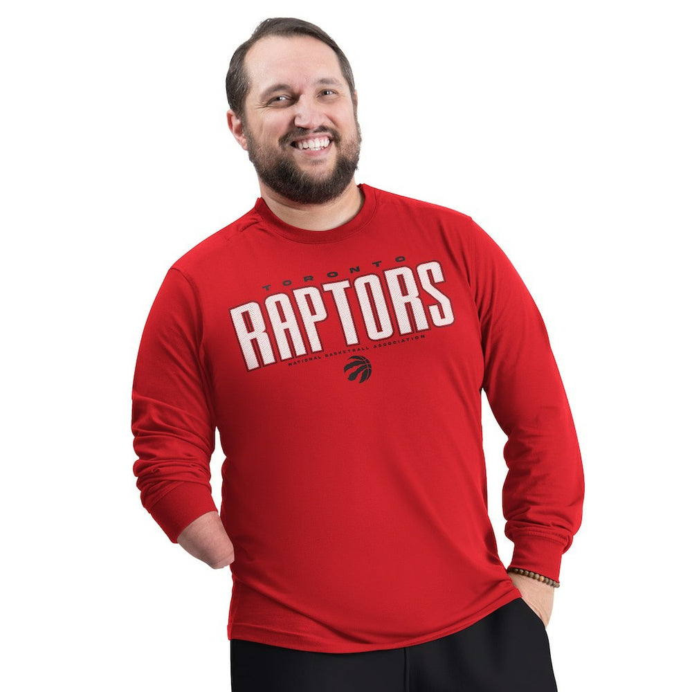 Toronto Raptors G-III Sports by Carl Banks Adaptive Printed Mesh Effect Long Sleeve T-Shirt Red - NBA