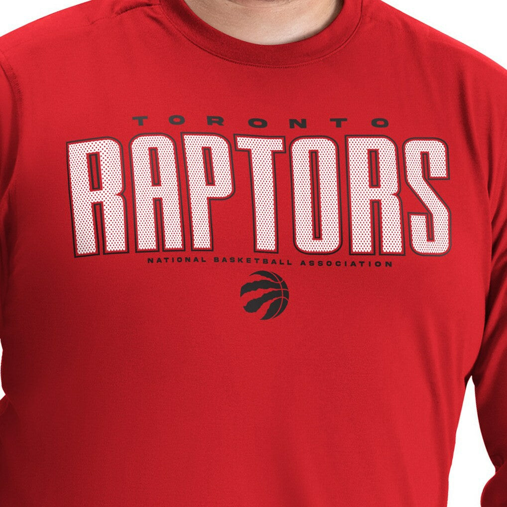 Toronto Raptors G-III Sports by Carl Banks Adaptive Printed Mesh Effect Long Sleeve T-Shirt Red - NBA