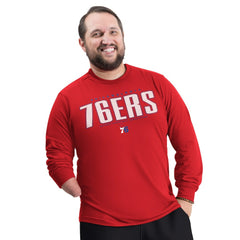 Philadelphia 76ers G-III Sports by Carl Banks Adaptive Printed Mesh Effect Long Sleeve T-Shirt Red - NBA