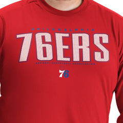 Philadelphia 76ers G-III Sports by Carl Banks Adaptive Printed Mesh Effect Long Sleeve T-Shirt Red - NBA