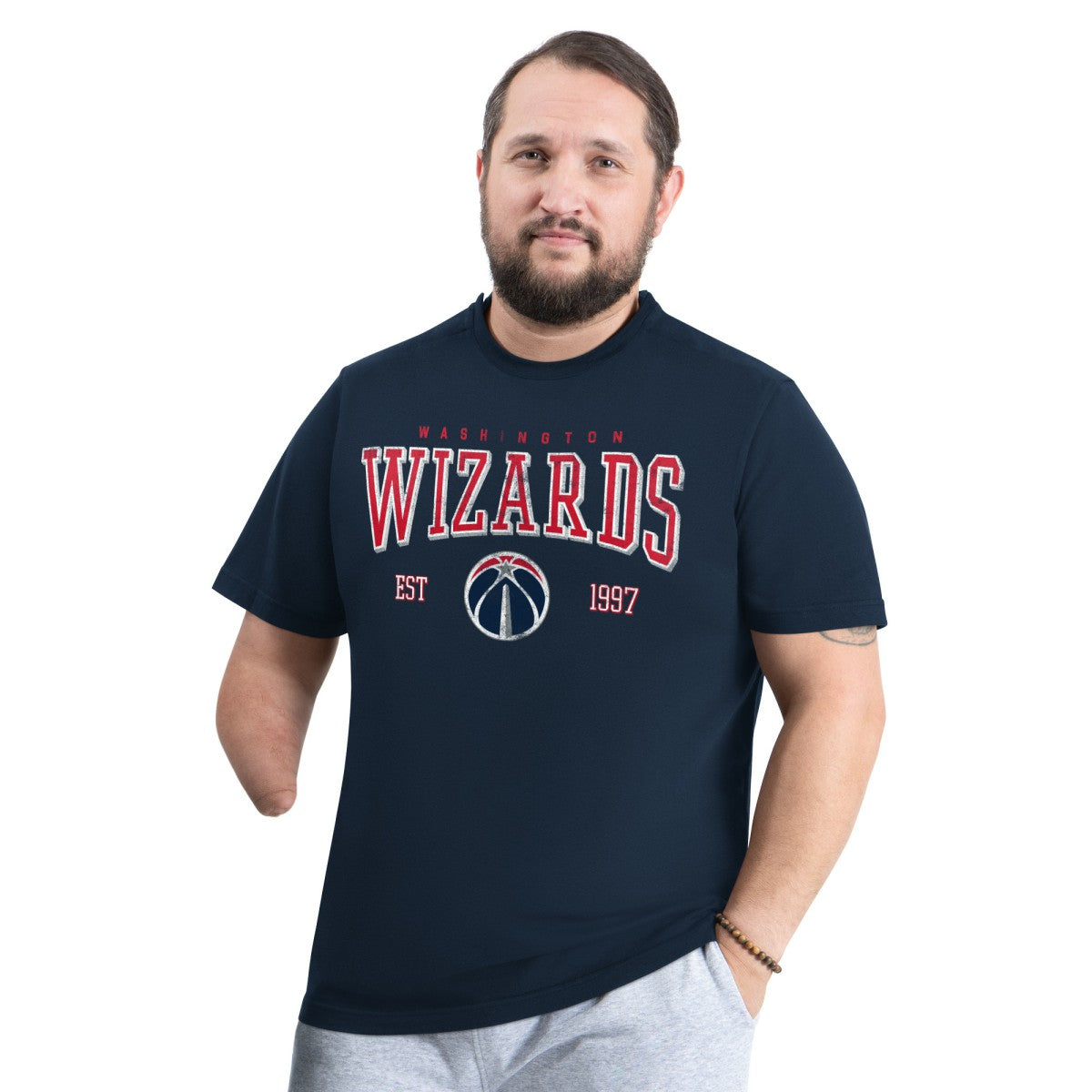 Washington Wizards G-III Sports by Carl Banks Adaptive Classic Team Spirit Short Sleeve T-Shirt Navy - NBA
