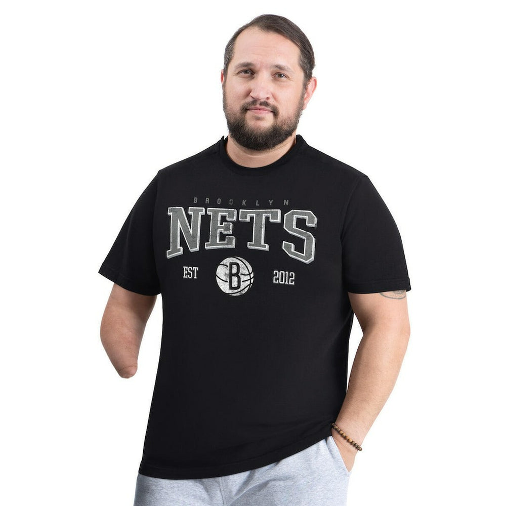 Brooklyn Nets G-III Sports by Carl Banks Adaptive Classic Team Spirit Short Sleeve T-Shirt Black - NBA