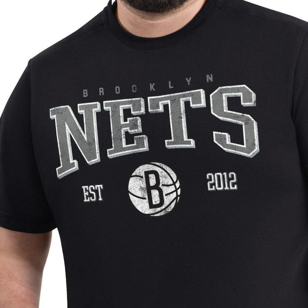Brooklyn Nets G-III Sports by Carl Banks Adaptive Classic Team Spirit Short Sleeve T-Shirt Black - NBA