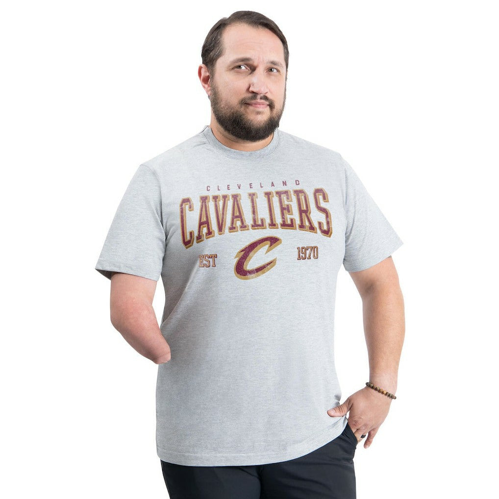 Cleveland Cavaliers G-III Sports by Carl Banks Adaptive Classic Team Spirit Short Sleeve T-Shirt Gray - NBA