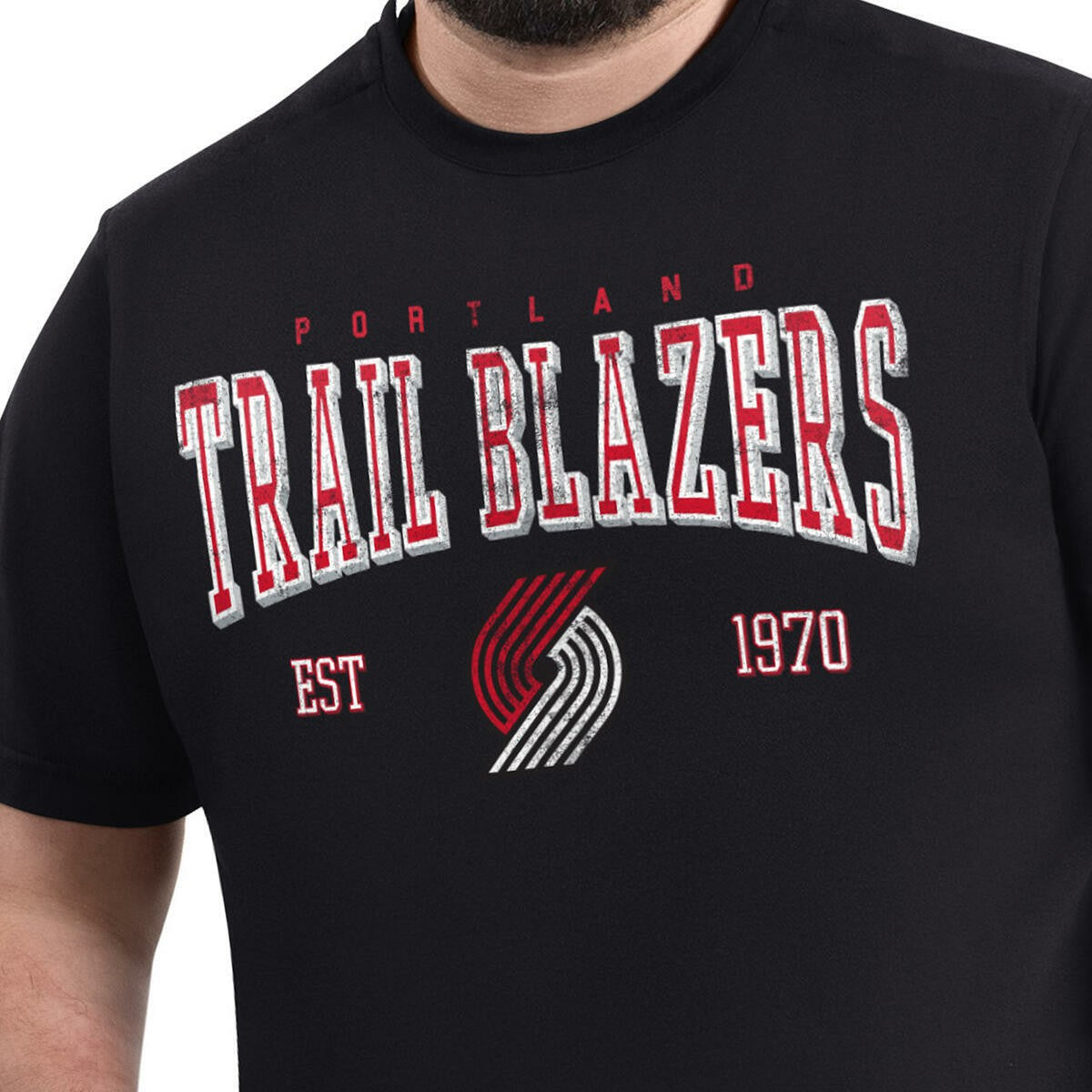 Portland Trail Blazers G-III Sports by Carl Banks Adaptive Classic Team Spirit Short Sleeve T-Shirt Black - NBA
