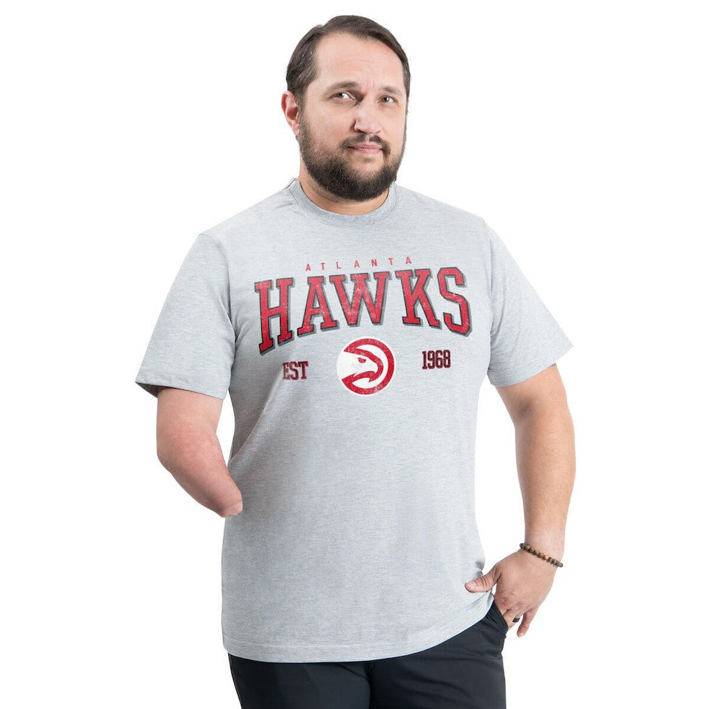 Atlanta Hawks G-III Sports by Carl Banks Adaptive Classic Team Spirit Short Sleeve T-Shirt Gray - NBA