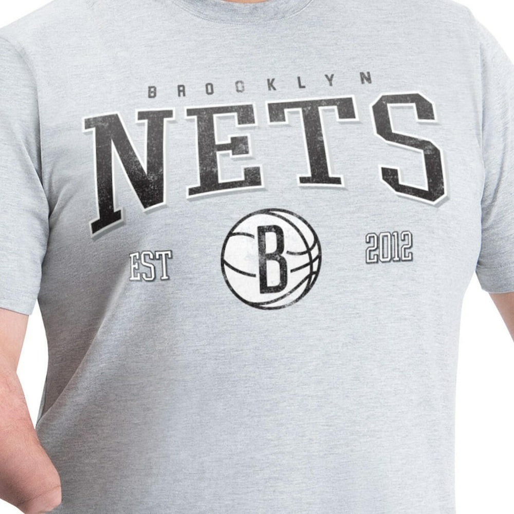 Brooklyn Nets G-III Sports by Carl Banks Adaptive Classic Team Spirit Short Sleeve T-Shirt Gray - NBA