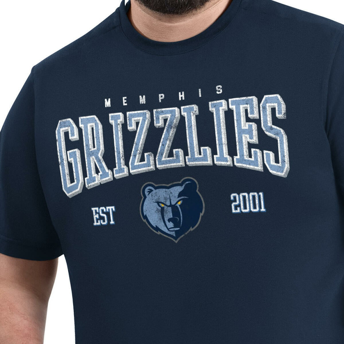 Memphis Grizzlies G-III Sports by Carl Banks Adaptive Classic Team Spirit Short Sleeve T-Shirt Navy - NBA