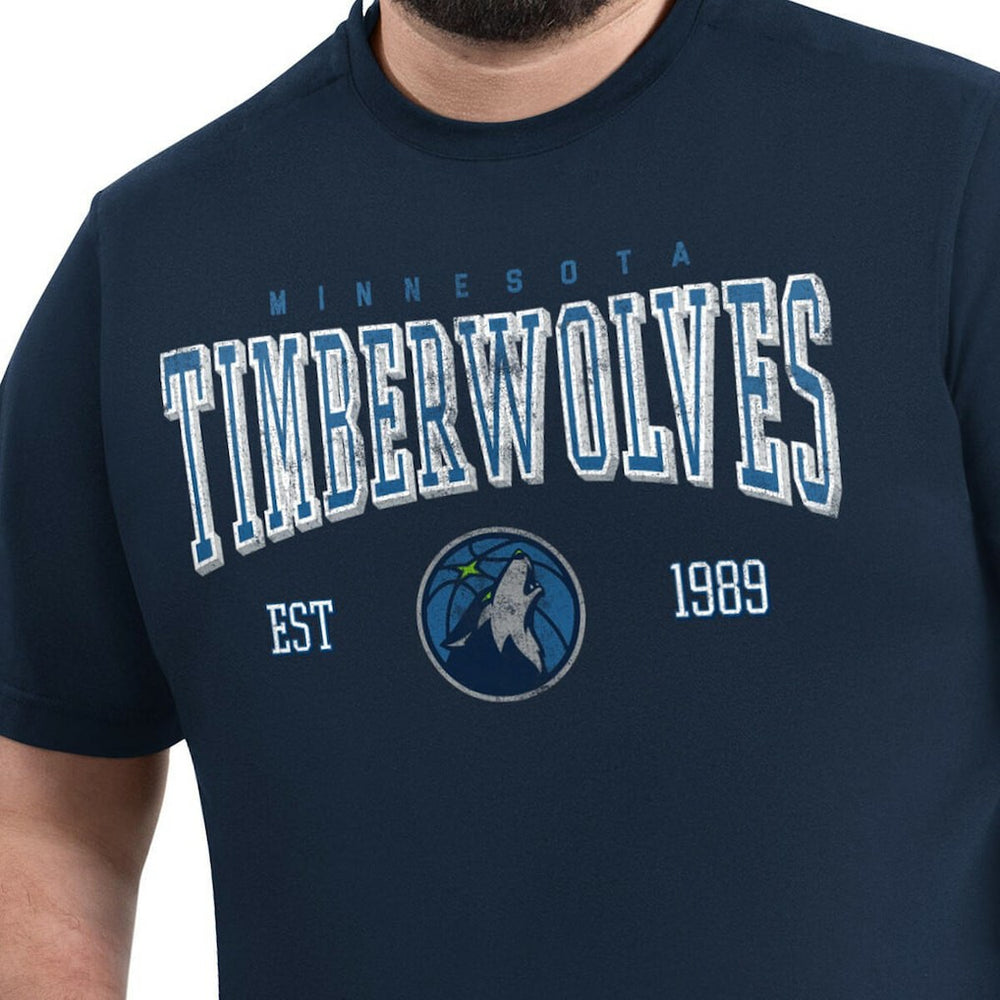 Minnesota Timberwolves G-III Sports by Carl Banks Adaptive Classic Team Spirit Short Sleeve T-Shirt Navy - NBA