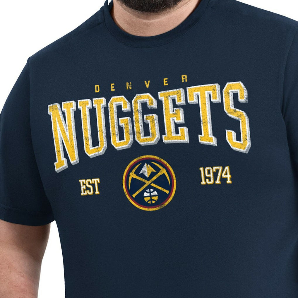 Denver Nuggets G-III Sports by Carl Banks Adaptive Classic Team Spirit Short Sleeve T-Shirt Navy - NBA